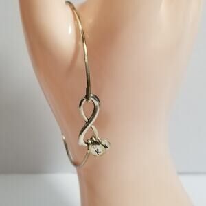 Infinity 2 3/4" bangle bracelet initials K M 1.2001